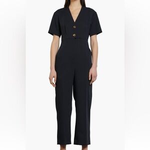 SANDRO PARIS | WILLY BUTTON JUMPSUIT | BLUE | WMNS SIZE 8 US